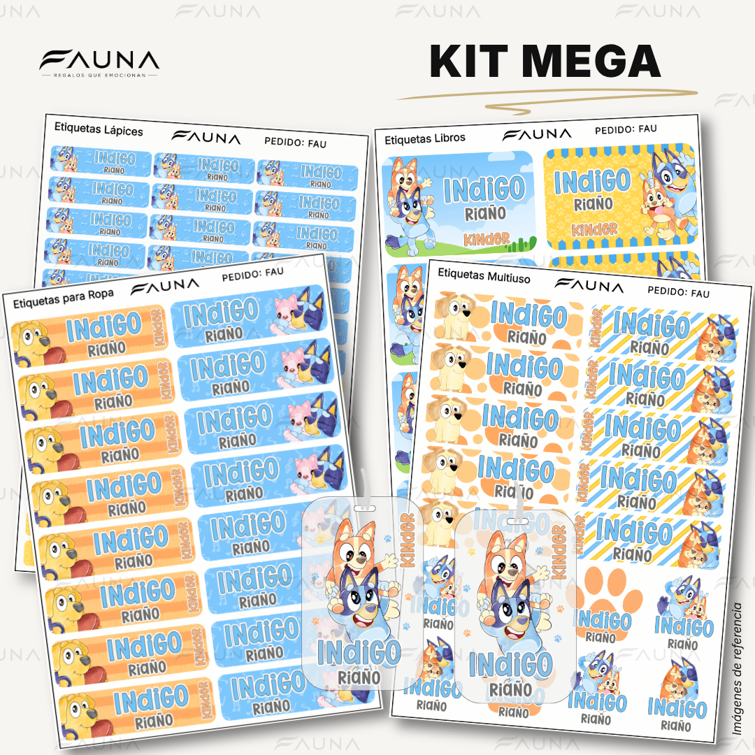 Perrita Aventurera 🐾 - Etiquetas Escolares Premium Personalizadas