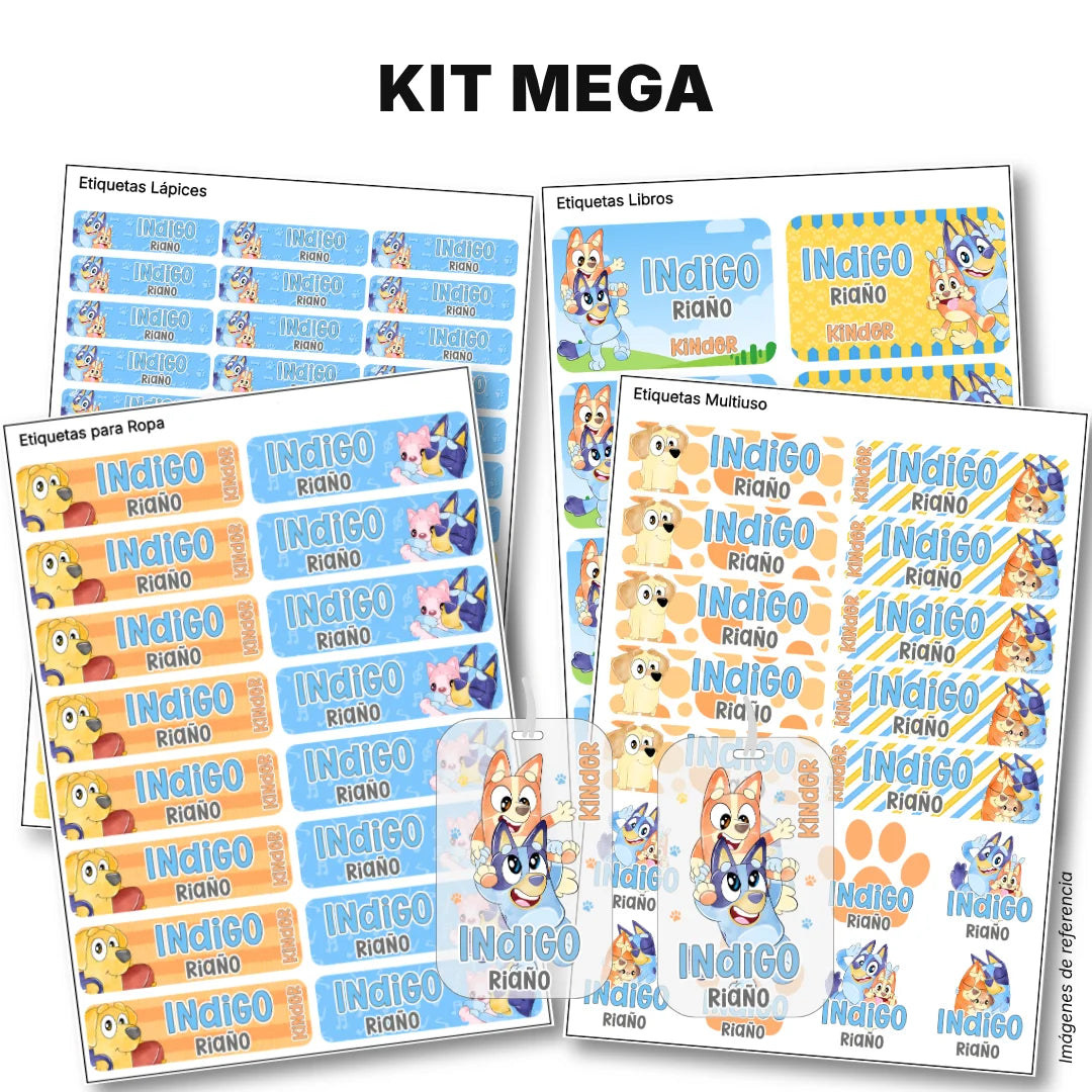 Perrita Aventurera – Etiquetas Escolares Personalizadas