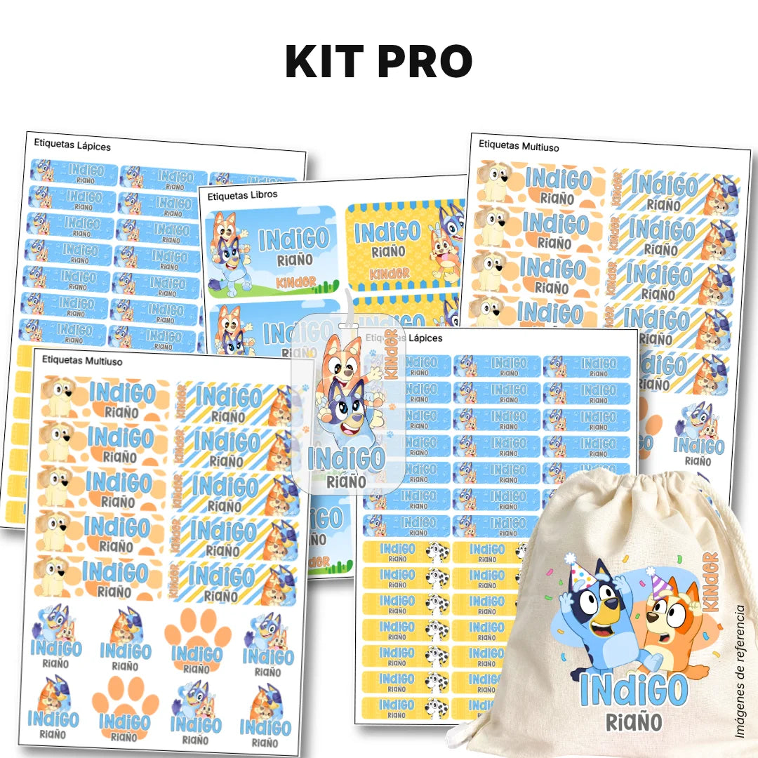 Perrita Aventurera – Etiquetas Escolares Personalizadas