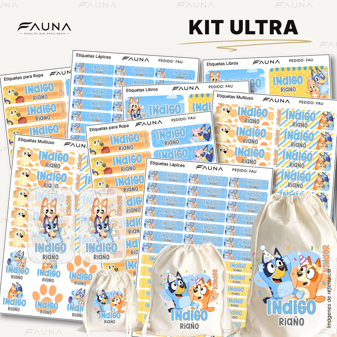 Perrita Aventurera 🐾 - Etiquetas Escolares Premium Personalizadas
