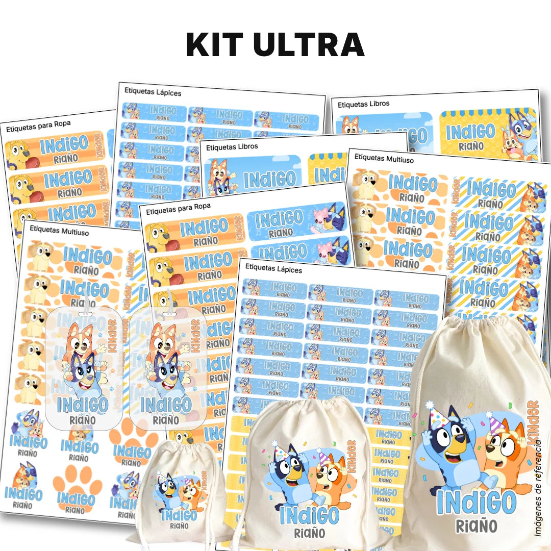 Perrita Aventurera – Etiquetas Escolares Personalizadas