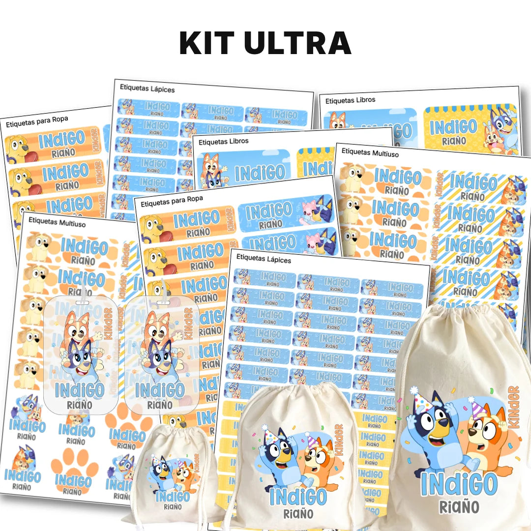Perrita Aventurera – Etiquetas Escolares Personalizadas