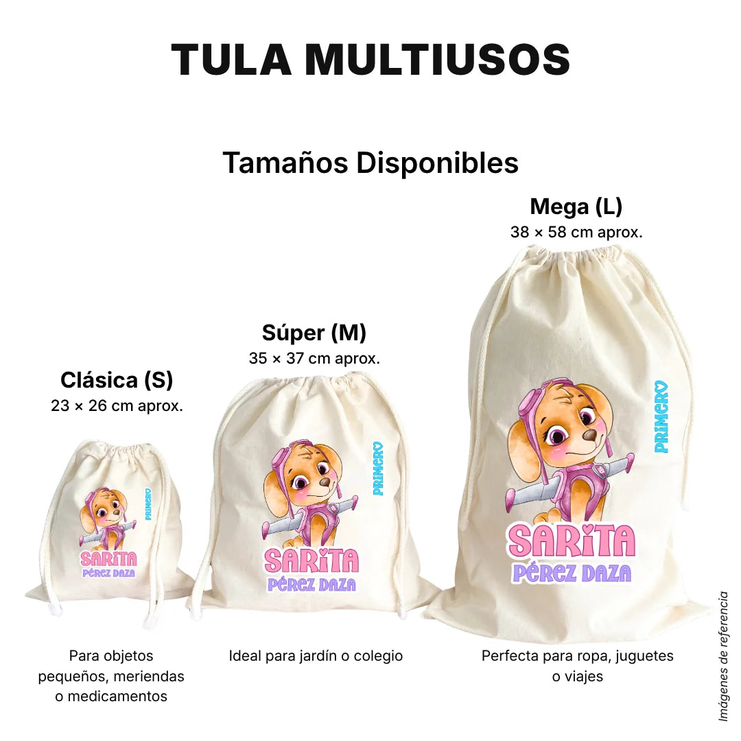 Perrita Piloto Aventurera – Tula Multiusos Personalizada
