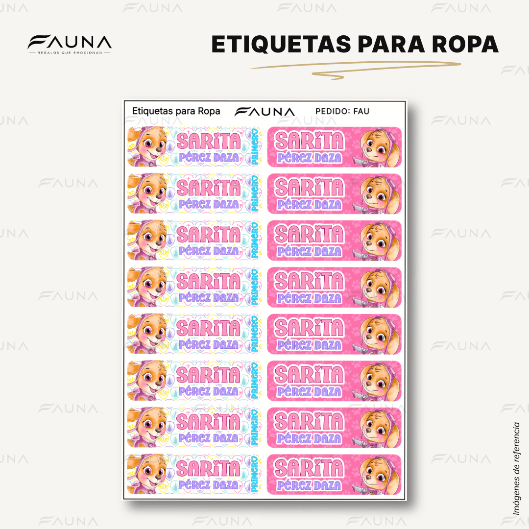 Perrita Piloto Aventurera 💗 - Etiquetas Escolares Premium Personalizadas