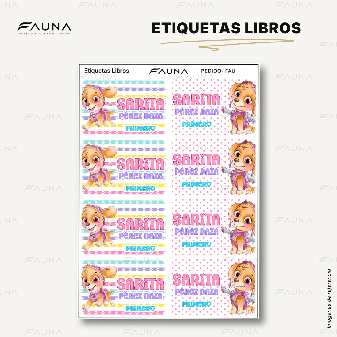 Perrita Piloto Aventurera 💗 - Etiquetas Escolares Premium Personalizadas