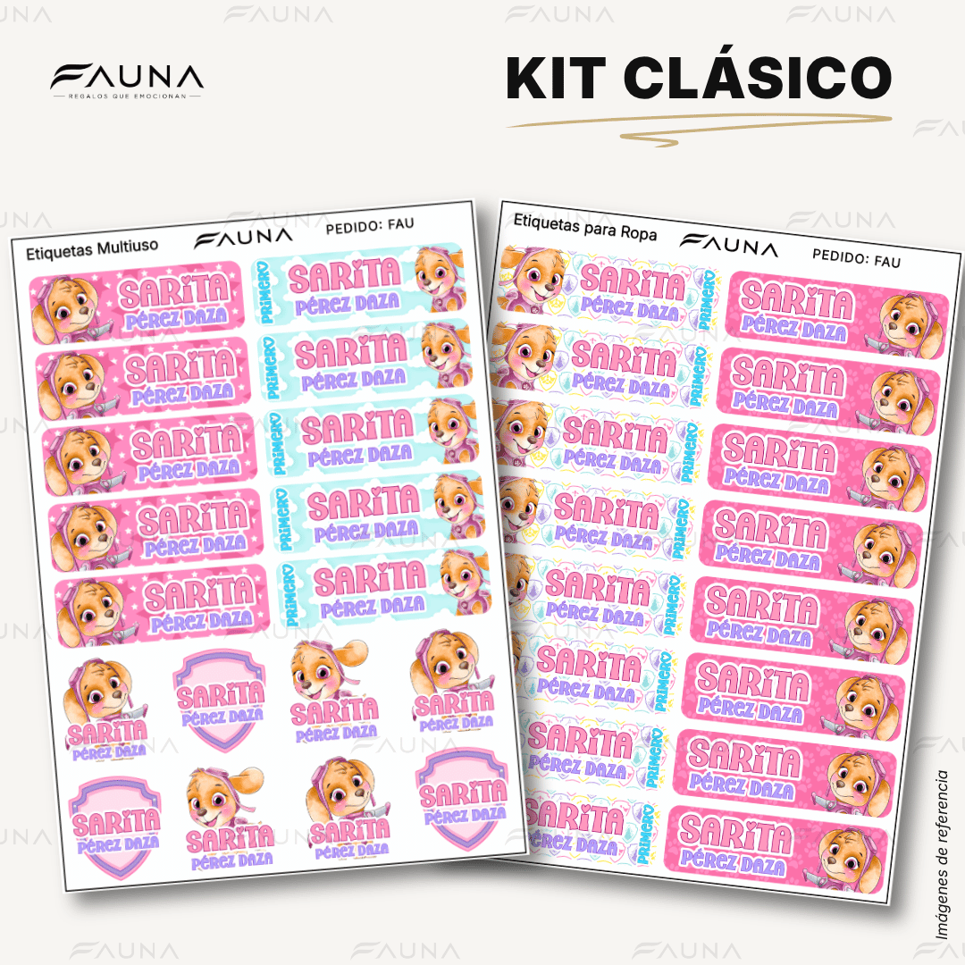 Perrita Piloto Aventurera 💗 - Etiquetas Escolares Premium Personalizadas