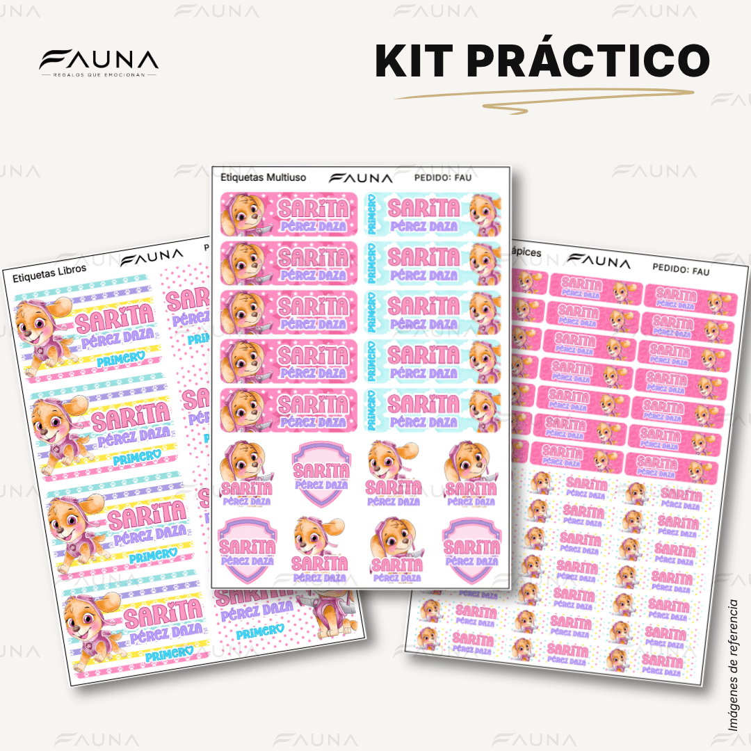 Perrita Piloto Aventurera 💗 - Etiquetas Escolares Premium Personalizadas