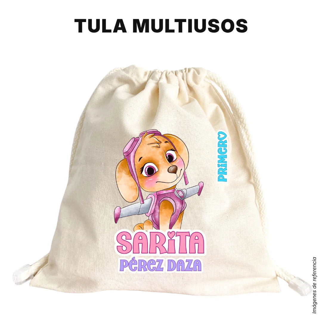 Perrita Piloto Aventurera – Etiquetas Escolares Personalizadas