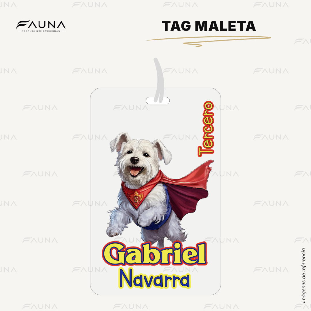 Perro Súper Héroe 🐶 - Etiquetas Escolares Premium Personalizadas