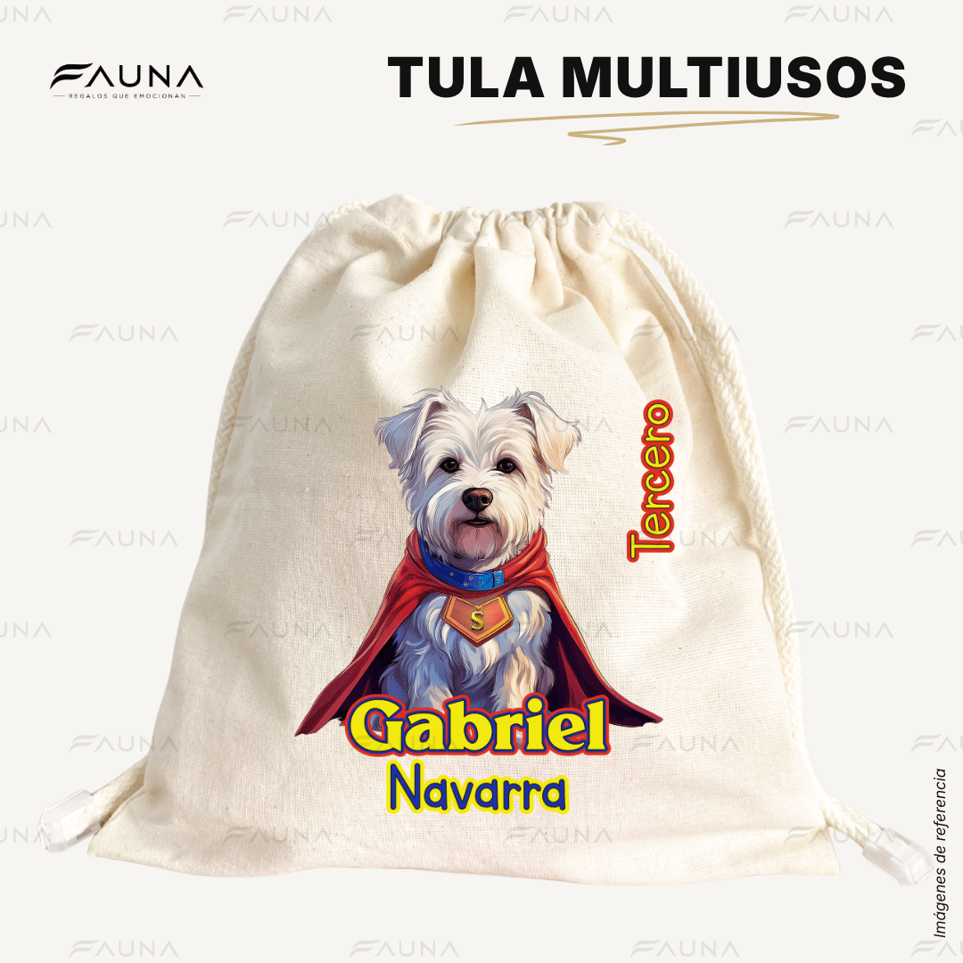 Perro Súper Héroe 🐶 - Etiquetas Escolares Premium Personalizadas