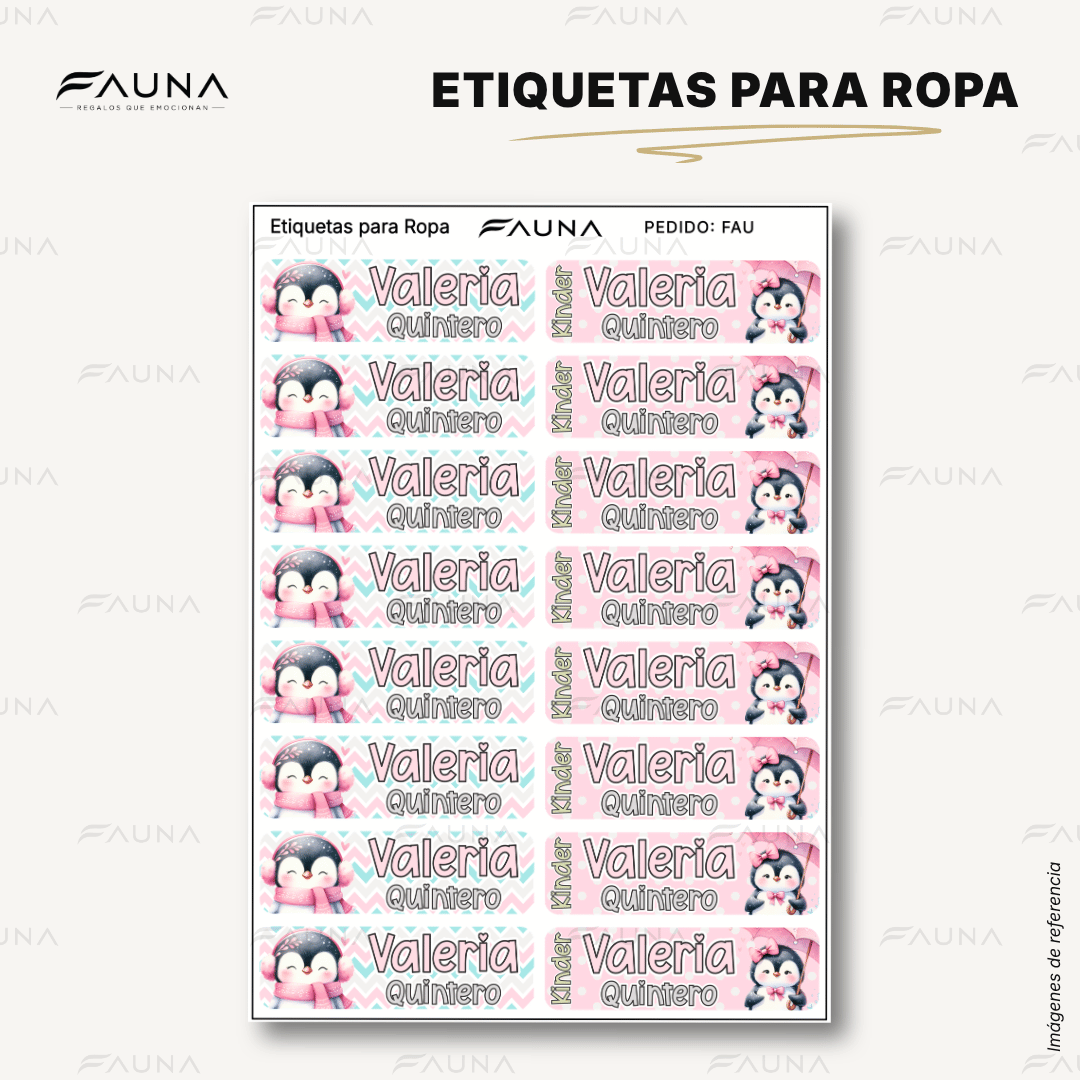 Pingüina 🐧 - Etiquetas Escolares Premium Personalizadas