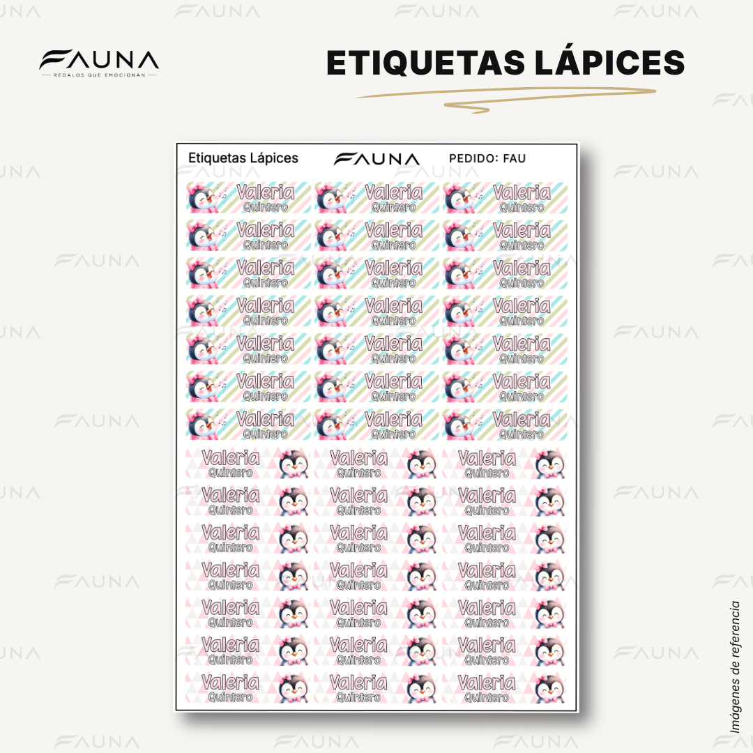 Pingüina 🐧 - Etiquetas Escolares Premium Personalizadas