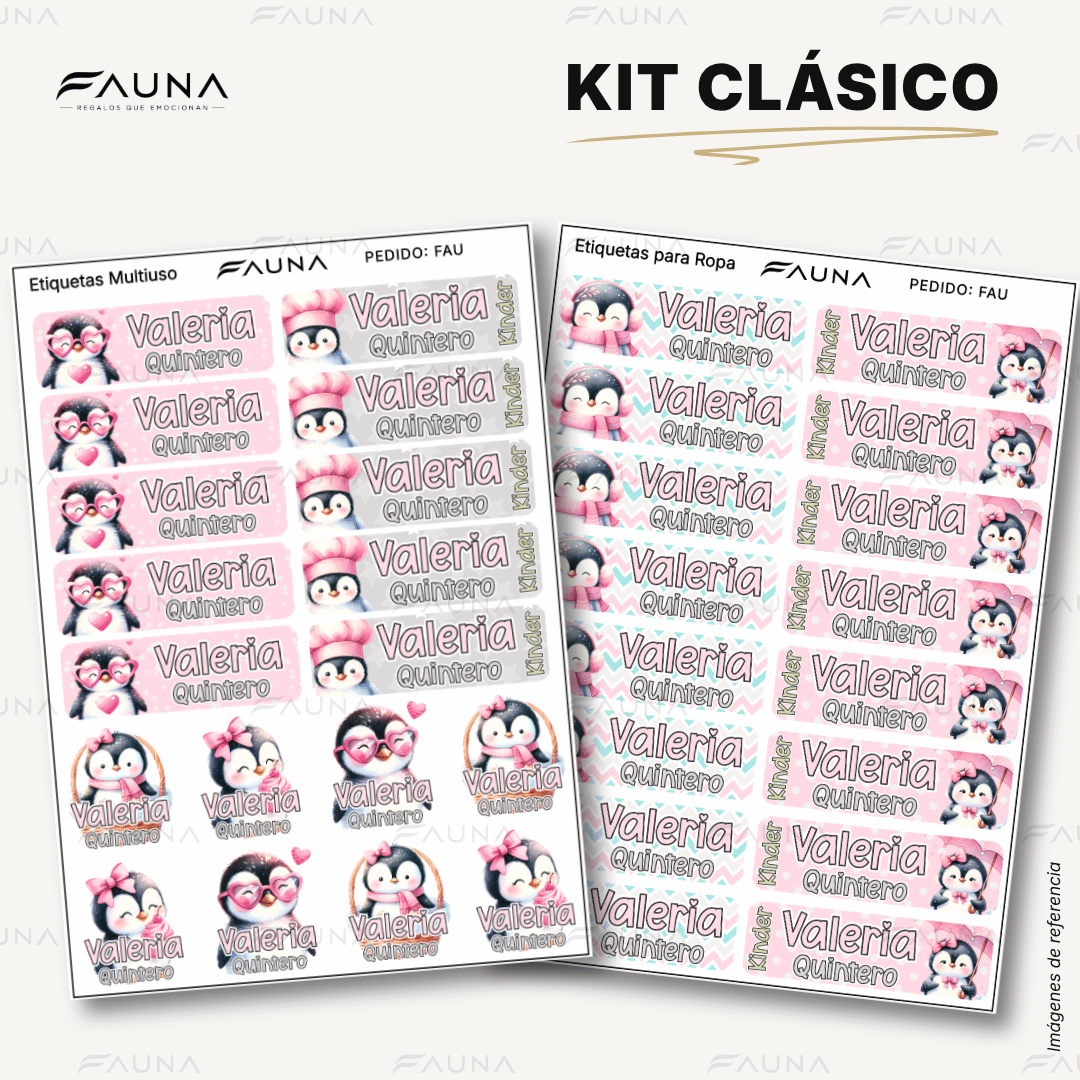 Pingüina 🐧 - Etiquetas Escolares Premium Personalizadas