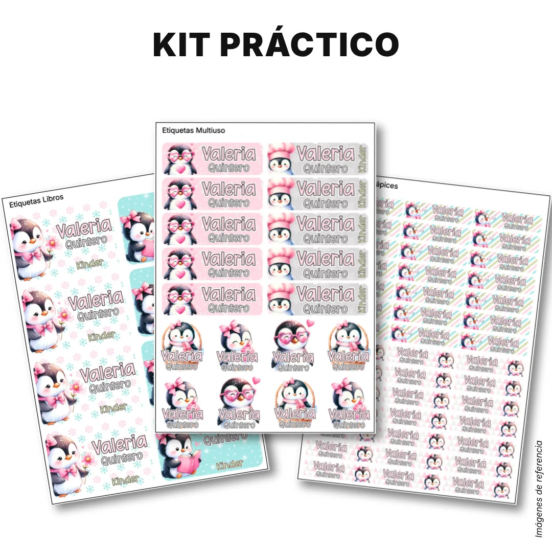 Pingüina – Etiquetas Escolares Personalizadas