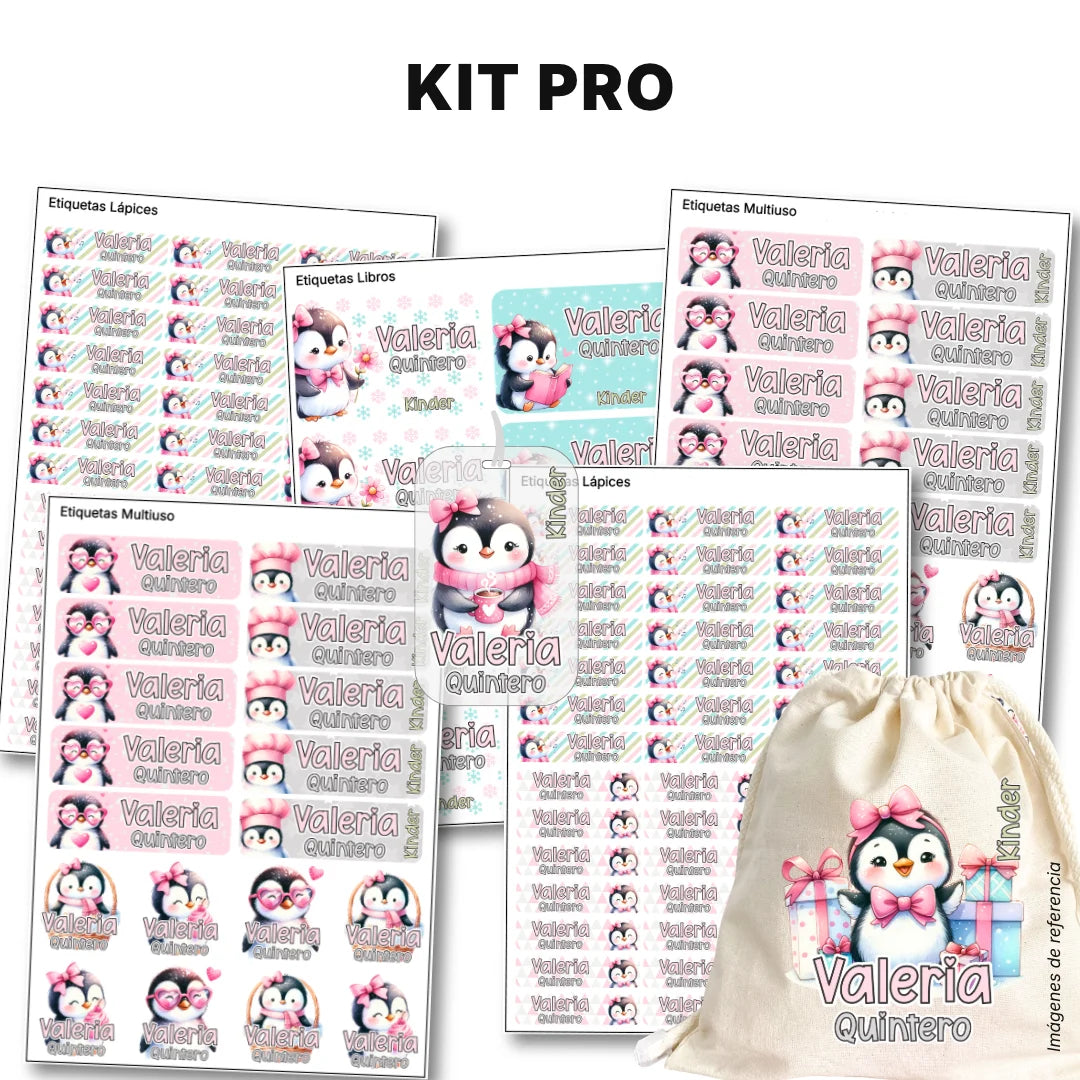 Pingüina – Etiquetas Escolares Personalizadas
