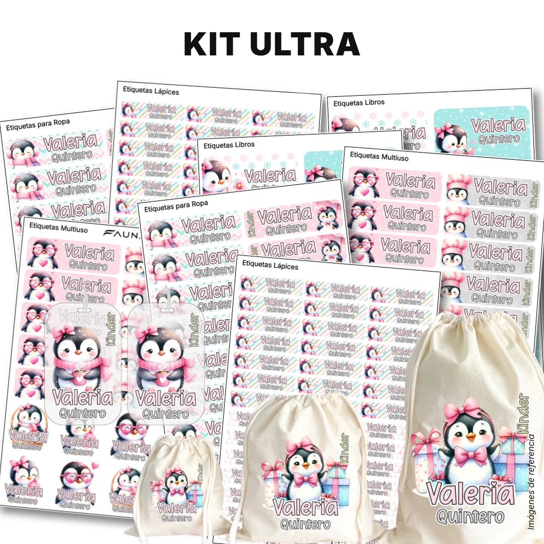 Pingüina – Etiquetas Escolares Personalizadas