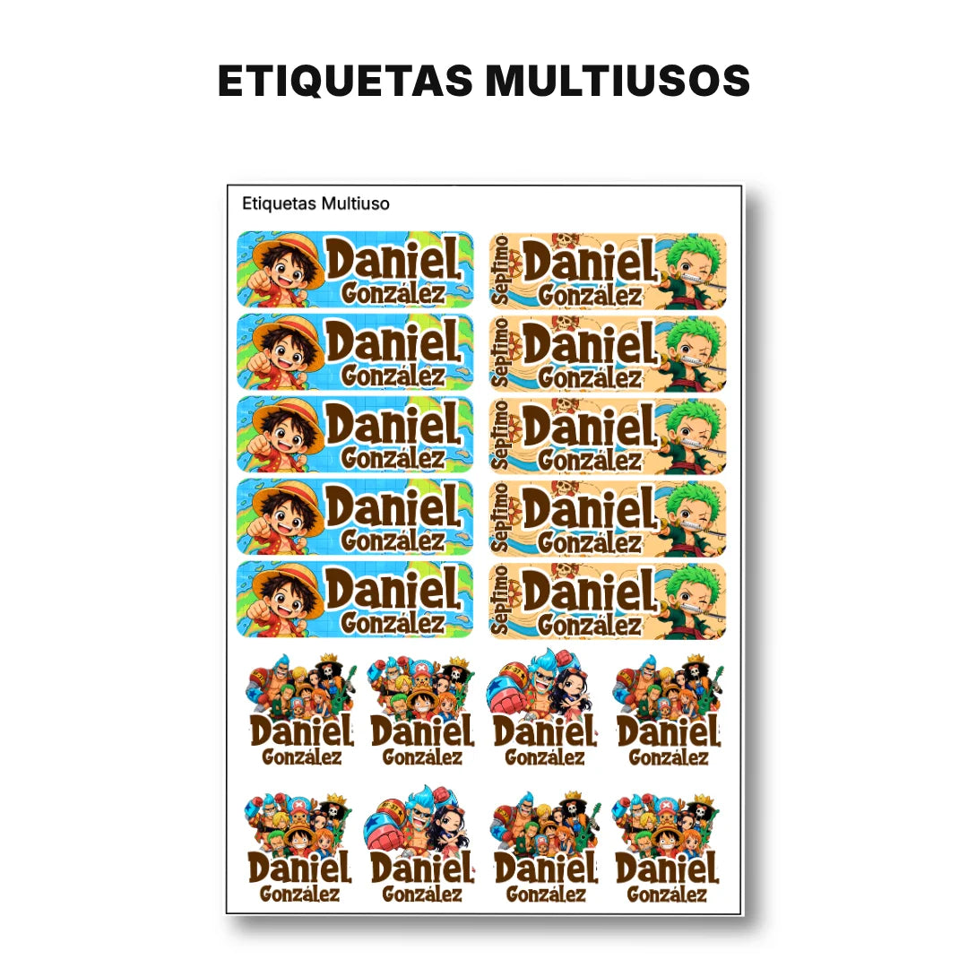 Piratas Aventureros – Etiquetas Escolares Personalizadas