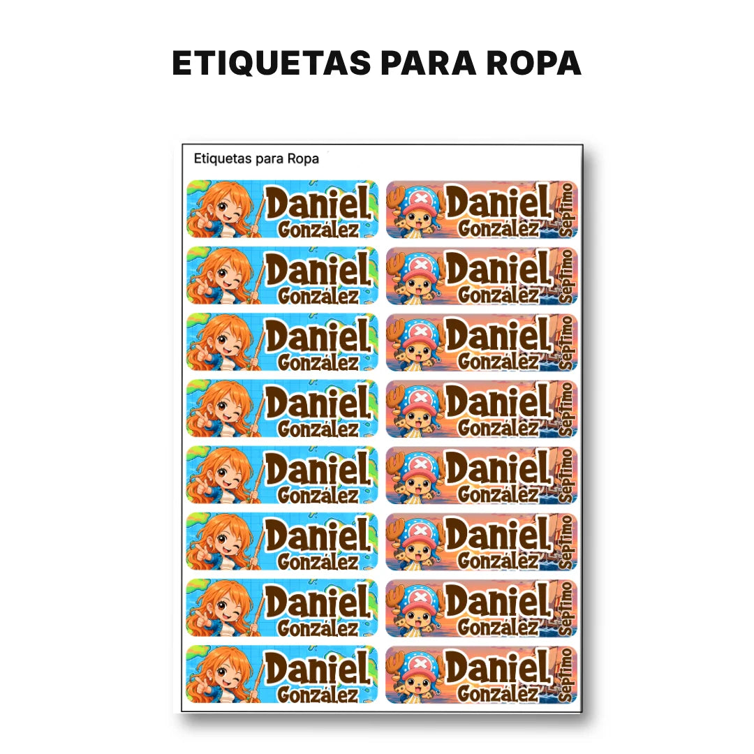 Piratas Aventureros – Etiquetas Escolares Personalizadas