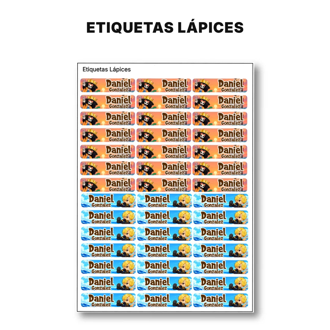 Piratas Aventureros – Etiquetas Escolares Personalizadas