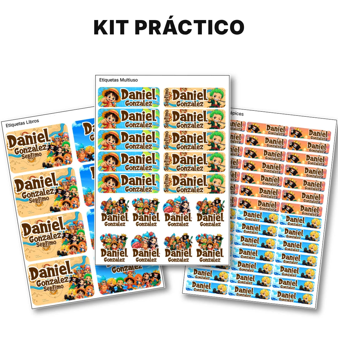 Piratas Aventureros – Etiquetas Escolares Personalizadas