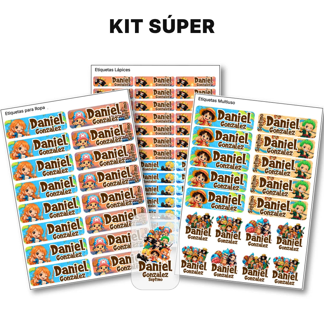 Piratas Aventureros – Etiquetas Escolares Personalizadas