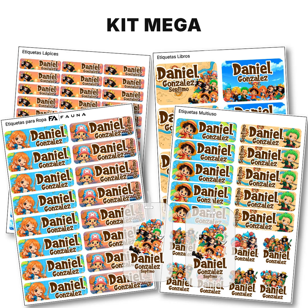 Piratas Aventureros – Etiquetas Escolares Personalizadas