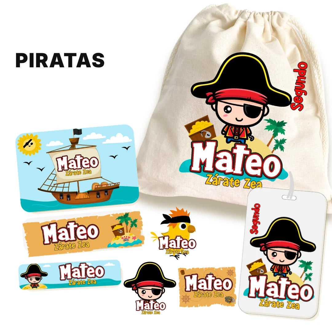 Piratas – Etiquetas Escolares Personalizadas