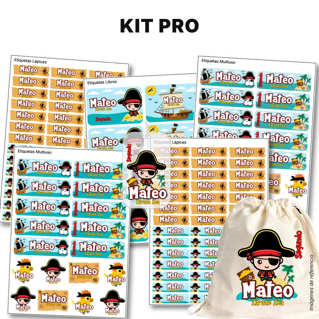 Piratas – Etiquetas Escolares Personalizadas