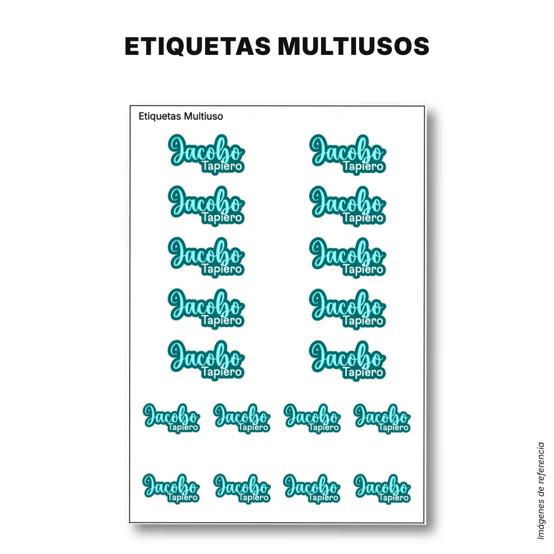 Pop Name Aqua – Etiquetas Escolares Personalizadas