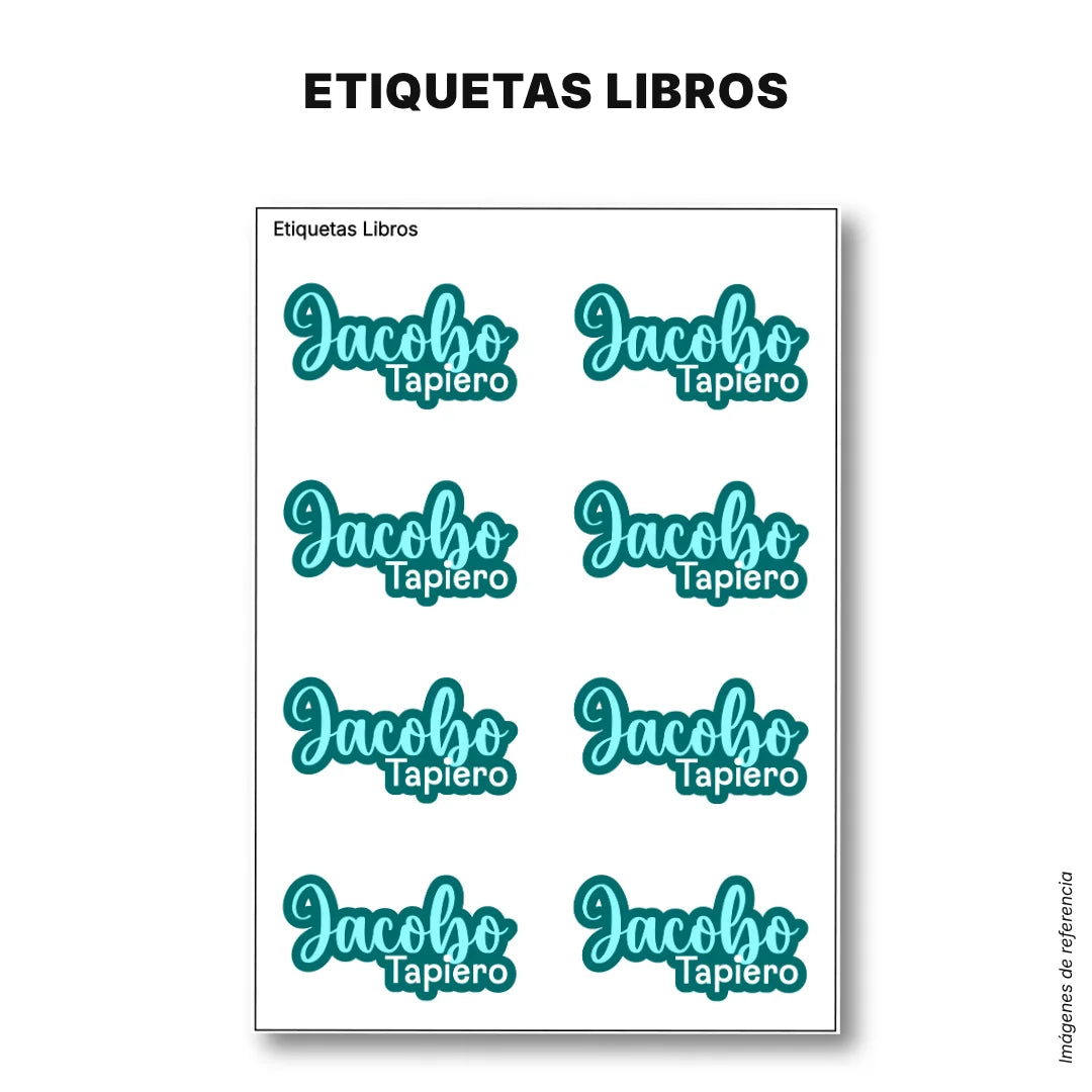 Pop Name Aqua – Etiquetas Escolares Personalizadas