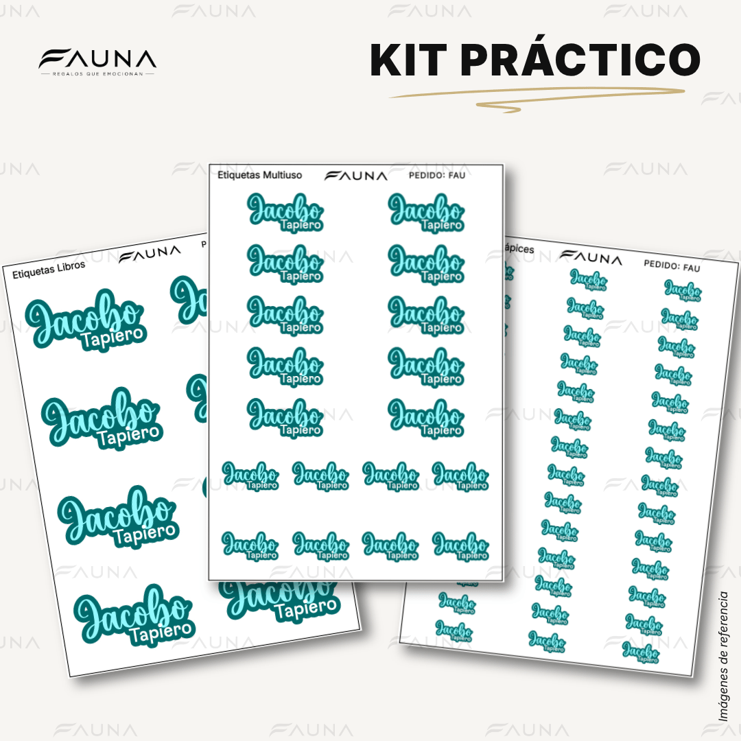 Pop Name – Aqua 💧 - Etiquetas Escolares Premium Personalizadas