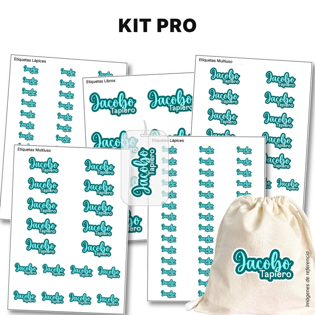 Pop Name Aqua – Etiquetas Escolares Personalizadas
