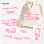 Pop Name – Candy 🩷 - Etiquetas Escolares Premium Personalizadas
