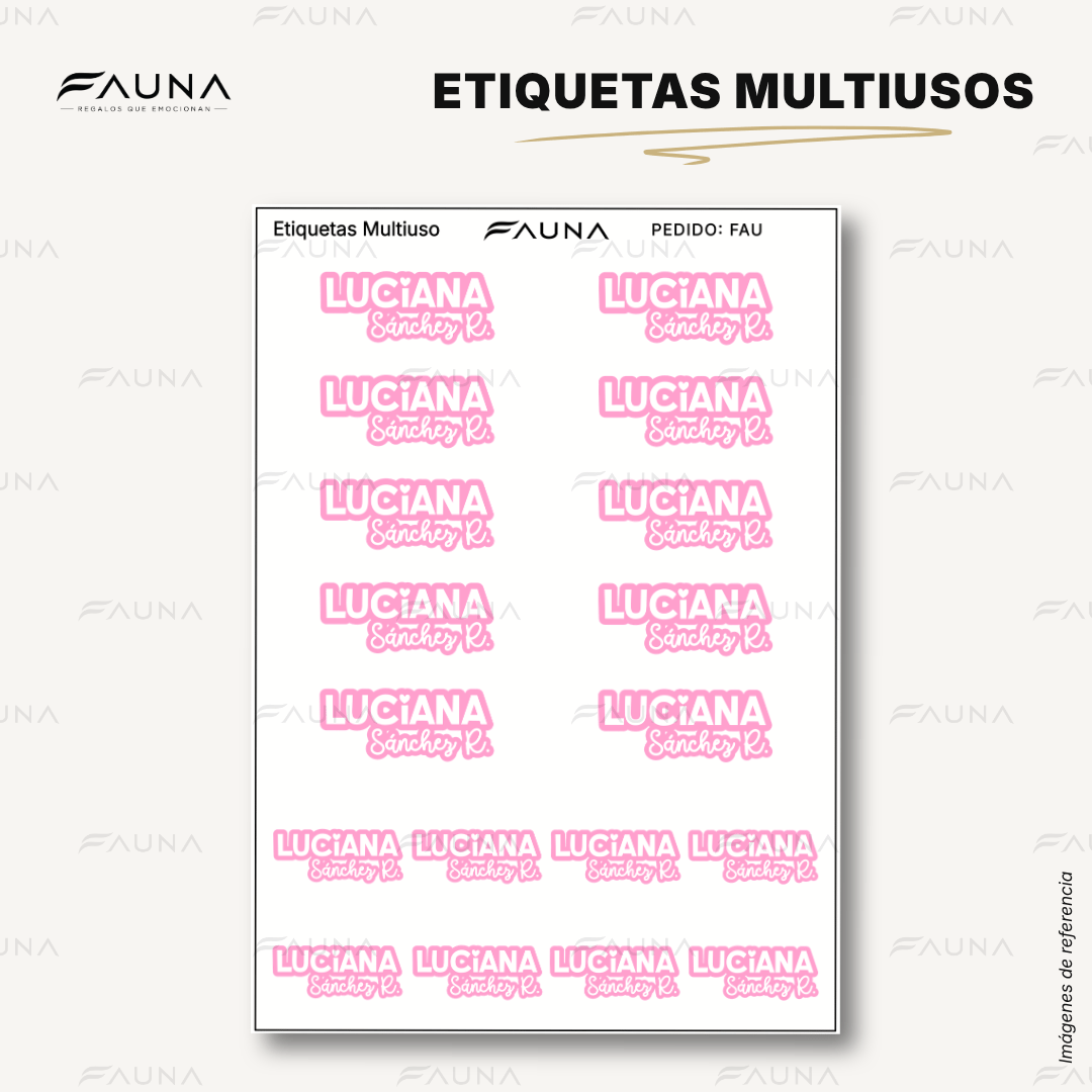Pop Name – Candy 🩷 - Etiquetas Escolares Premium Personalizadas
