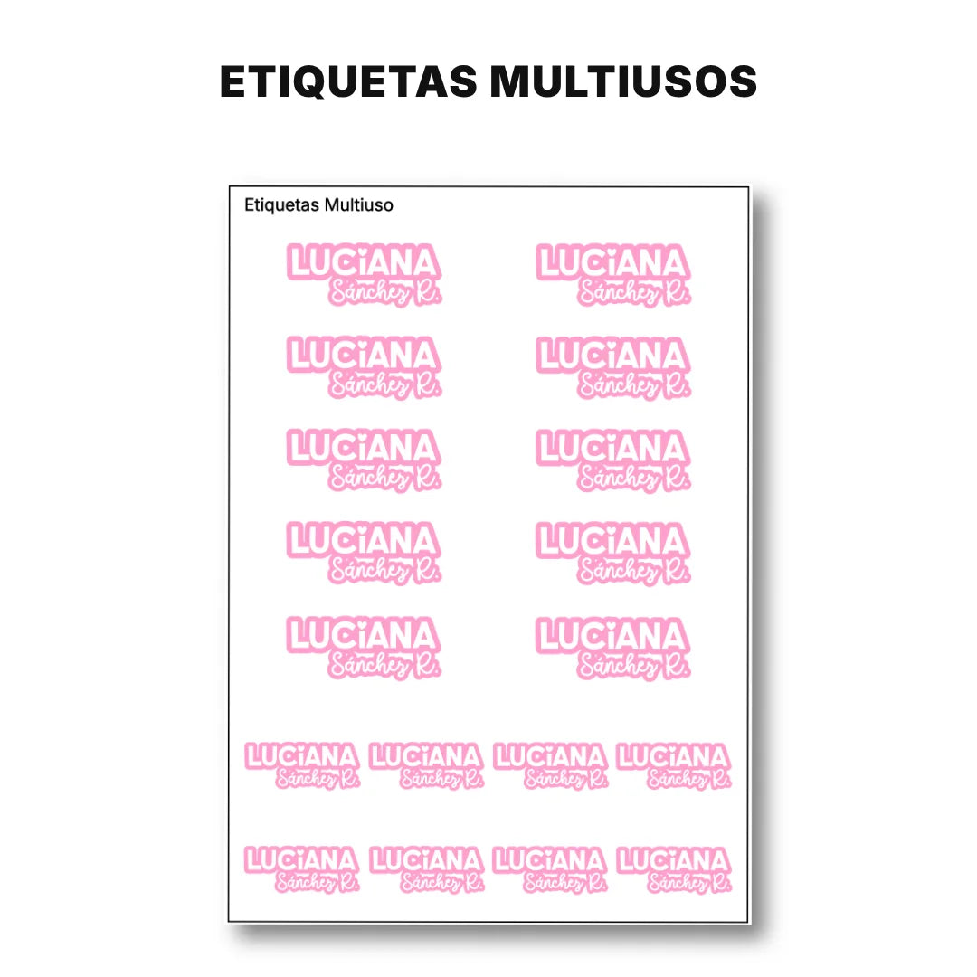 Pop Name Candy – Etiquetas Escolares Personalizadas