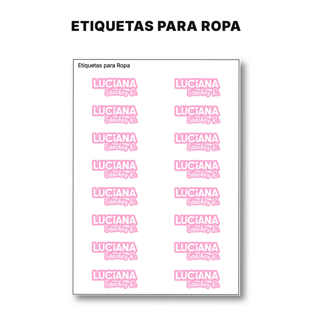 Pop Name Candy – Etiquetas Escolares Personalizadas