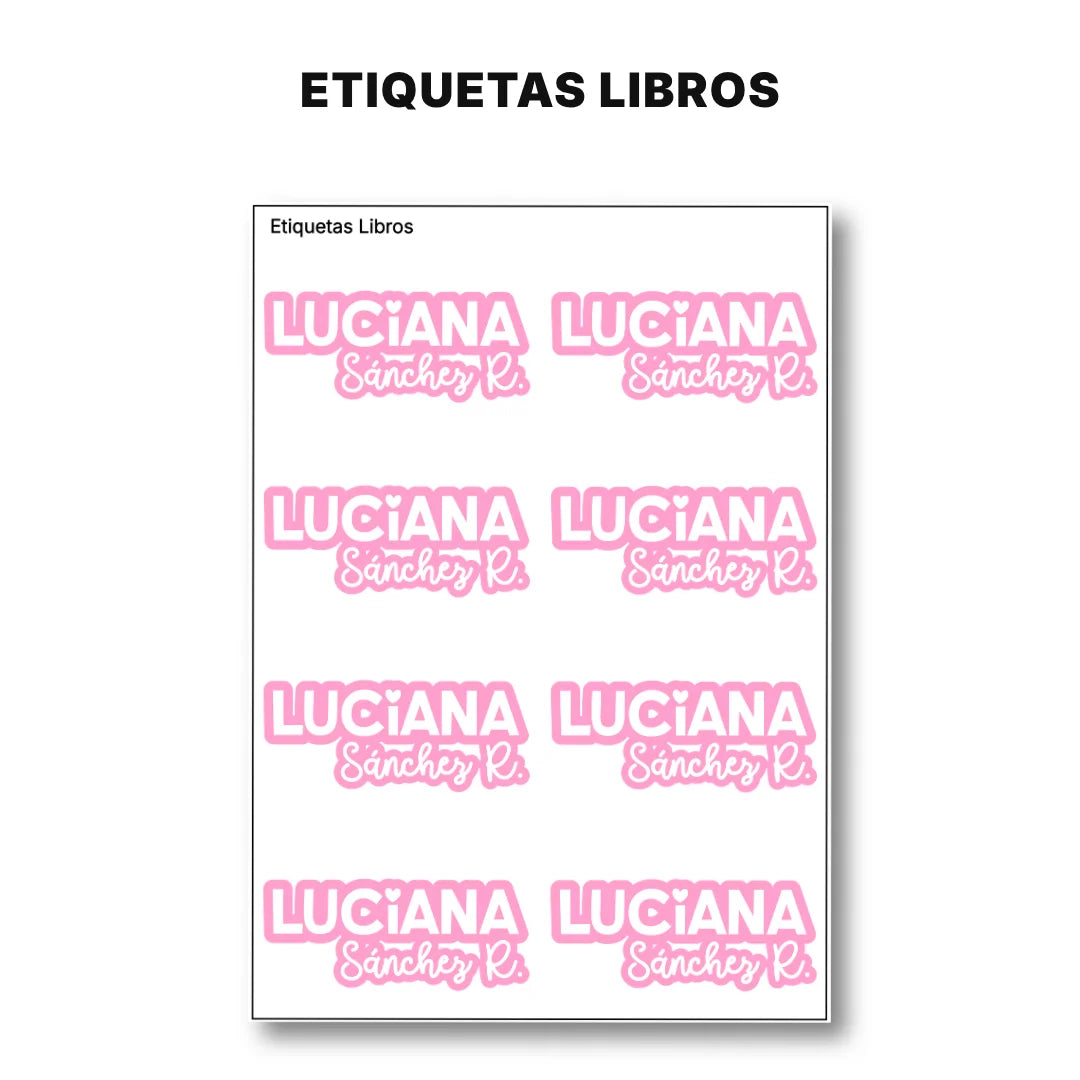 Pop Name Candy – Etiquetas Escolares Personalizadas