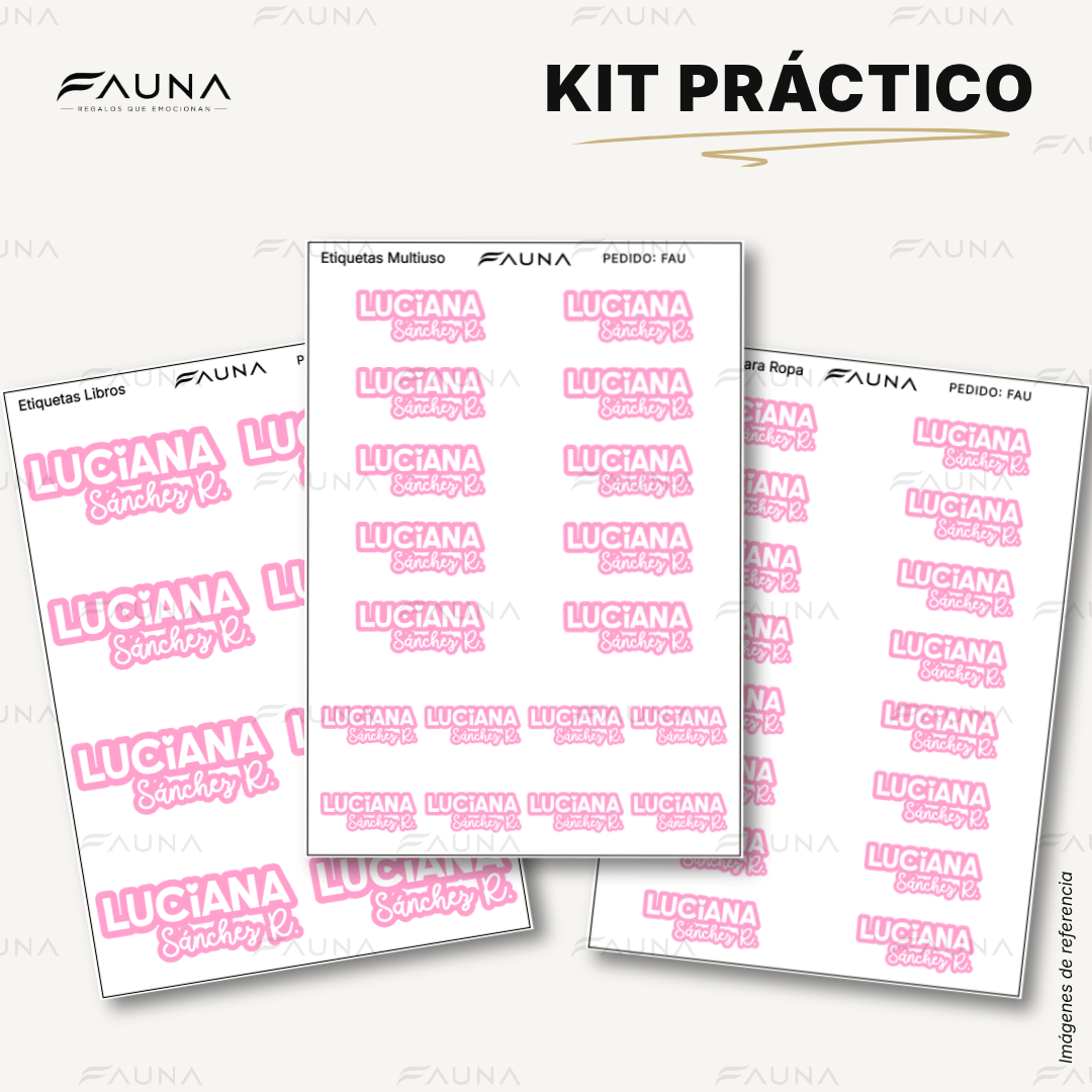 Pop Name – Candy 🩷 - Etiquetas Escolares Premium Personalizadas
