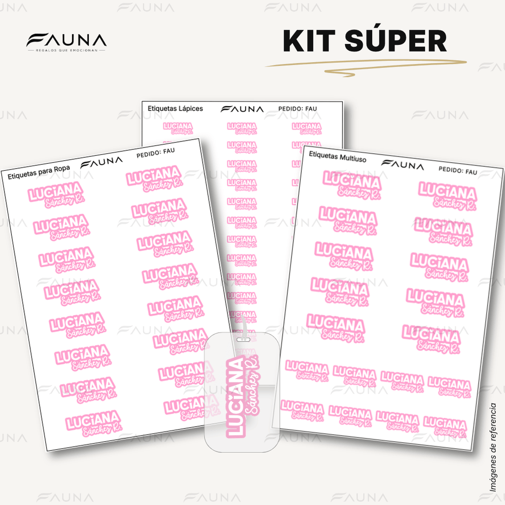 Pop Name – Candy 🩷 - Etiquetas Escolares Premium Personalizadas