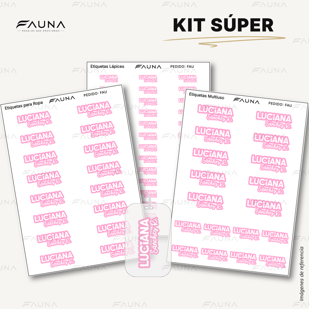 Pop Name – Candy 🩷 - Etiquetas Escolares Premium Personalizadas