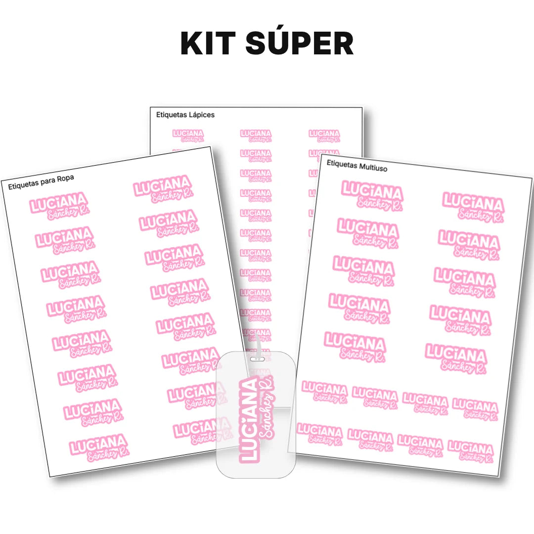 Pop Name Candy – Etiquetas Escolares Personalizadas
