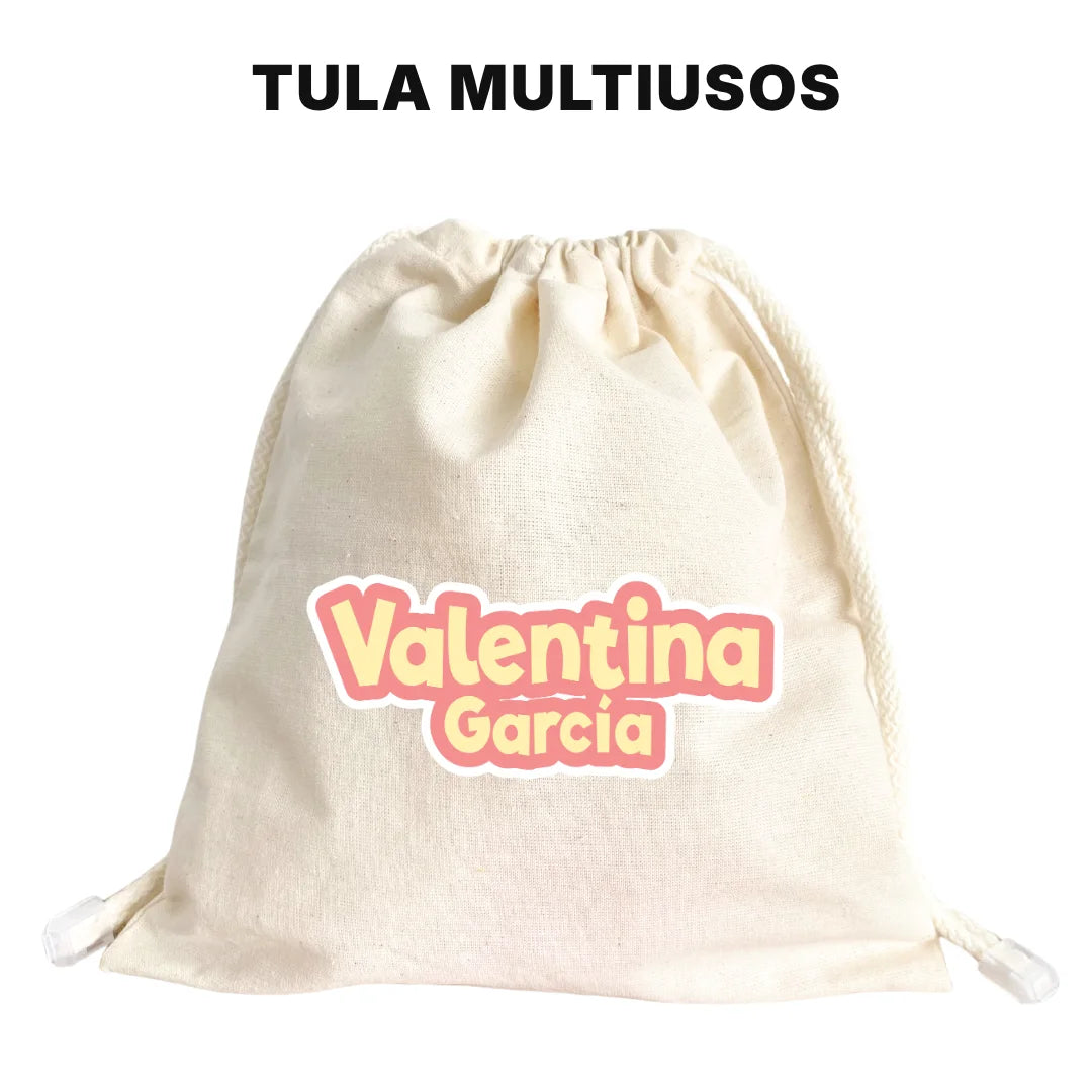 Pop Name Durazno – Etiquetas Escolares Personalizadas