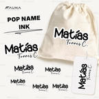 Pop Name – Ink ⚫️ - Etiquetas Escolares Premium Personalizadas