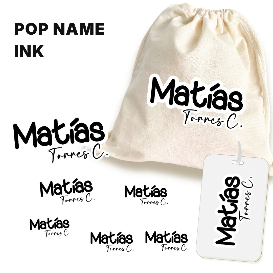 Pop Name Ink – Etiquetas Escolares Personalizadas