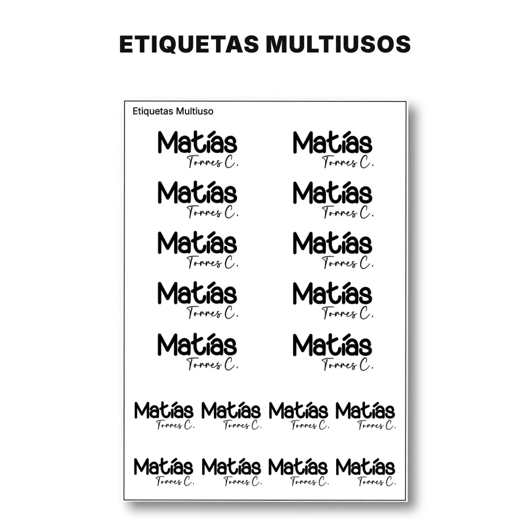 Pop Name Ink – Etiquetas Escolares Personalizadas