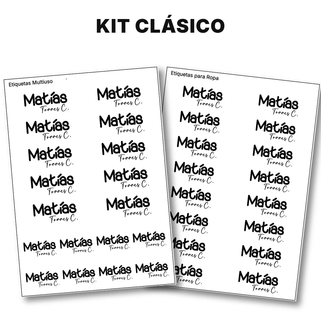 Pop Name Ink – Etiquetas Escolares Personalizadas