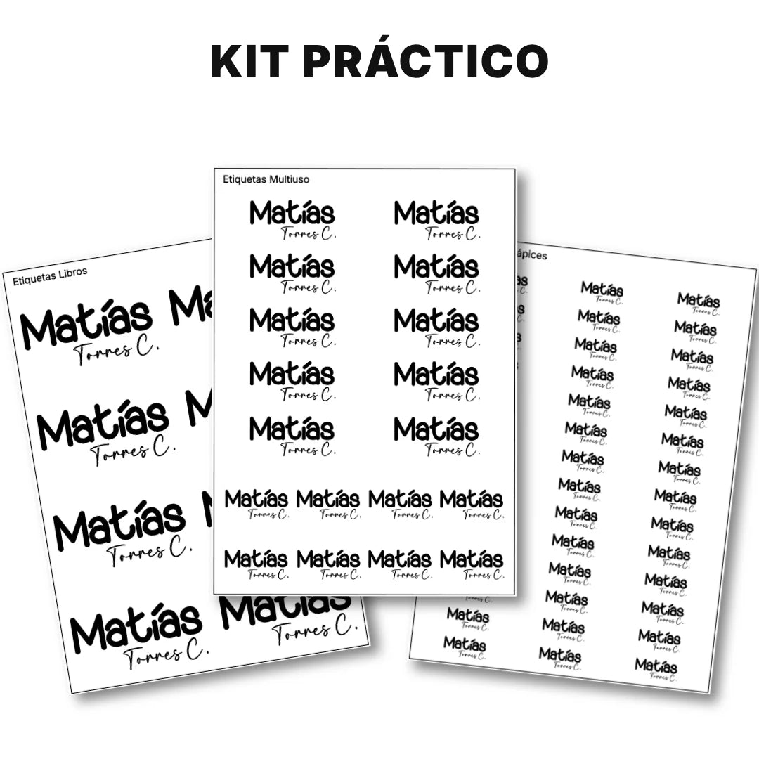Pop Name Ink – Etiquetas Escolares Personalizadas
