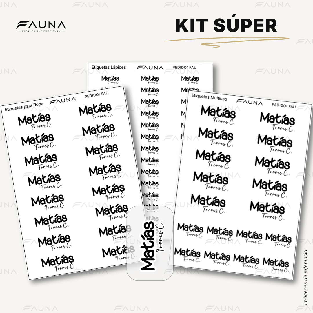 Pop Name – Ink ⚫️ - Etiquetas Escolares Premium Personalizadas