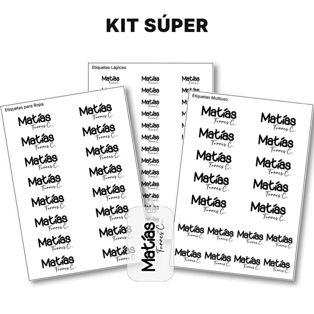 Pop Name Ink – Etiquetas Escolares Personalizadas