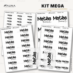 Pop Name – Ink ⚫️ - Etiquetas Escolares Premium Personalizadas
